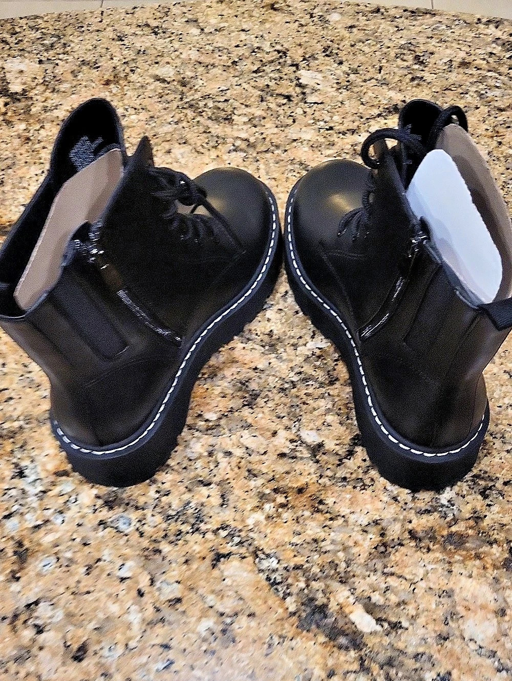 Torrid Steve Lace-Up Combat Boots with Side Zip Black - Picture 2 of 7
